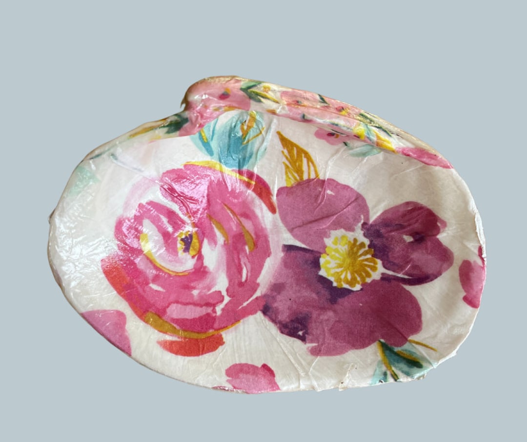 Decoupage Clam Shells 4 Designs to Choose From Etsy