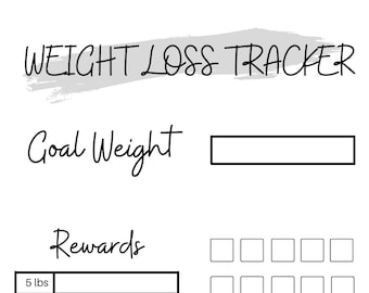 Weight Loss, Weight Loss Chart, Motivational Chart, Rewards Chart, Weight Progress, 30 Lb Weight Loss Tracker, New Year's Resolution