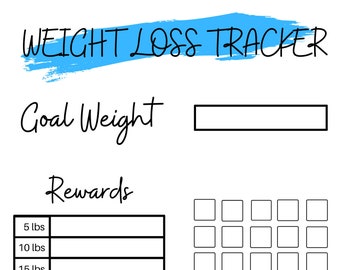 Weight Loss, Weight Loss Chart, Motivational Chart, Rewards Chart, Weight Progress, 40 Lb Weight Loss Tracker, New Year's Resolution