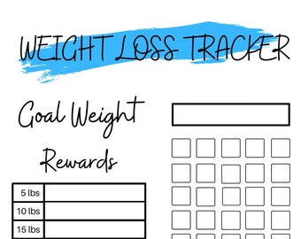 Weight Loss, Weight Loss Chart, Motivational Chart, Rewards Chart, Weight Progress, 50 Lb Weight Loss Tracker, New Year's Resolution