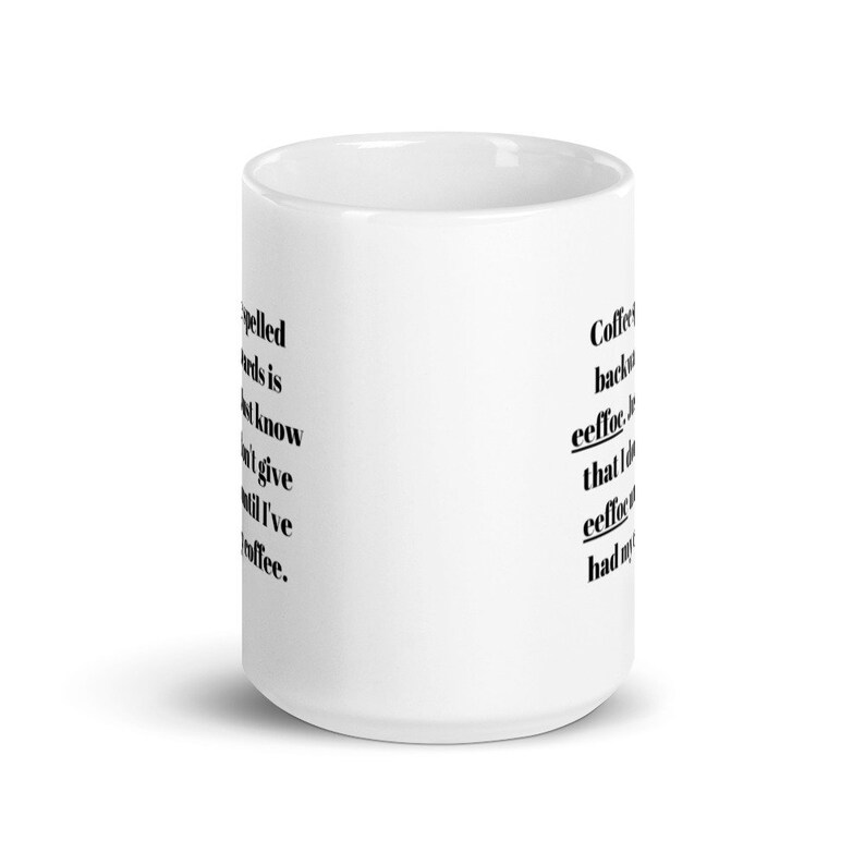 Coffee Spelled Backwards Funny Coffee Humor Funny Mug Funny - Etsy