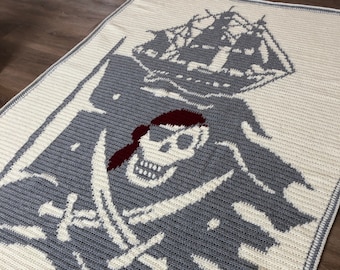 Grid Pattern | Pirate Blanket Crochet Pattern