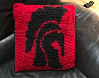 Greek Helmet Crochet Pillow Grid Pattern (PDF)