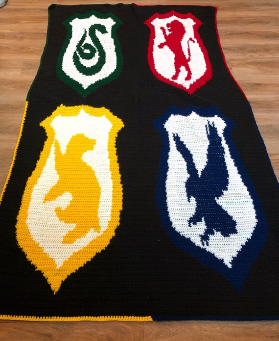 Grid Pattern | HP House Crests Blanket Crochet Pattern - Etsy