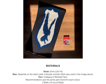 Grid Pattern | Ravenclaw House Crest Crochet Pattern