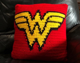 Grid Pattern | W-Woman Pillow Crochet Pattern