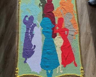 Encanto Blanket Crochet Pattern | Madrigal Family Silhouettes