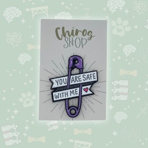 Safe with me pin