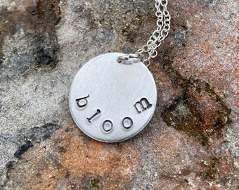 Hand Stamped "Bloom" Necklace