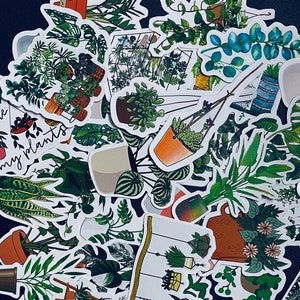 50 pcs "Greenhouse" Sticker Pack | Laptop Stickers | Greenhouse | Ferns | Plants | Vinyl | Planner | Stickers | Accessories | Aesthetics