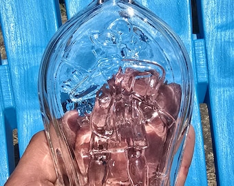 1850s Handblown Historical Flask! Huntsman with Grapes!   1 Antique Liquor Bottle  AS IS