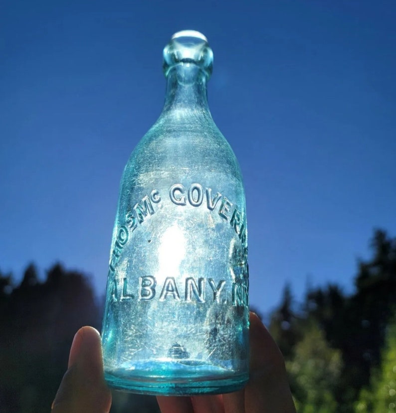 1880s ALBANY, New York Blob Top Soda Bottle Old EMPIRE State Soda