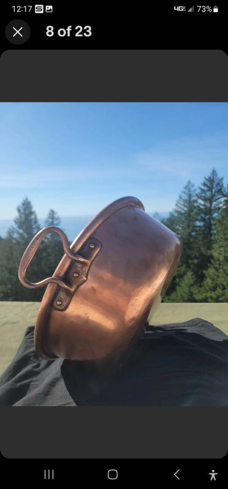 Remarkable Old French Copper Jelly Pan Cookwareantique Kitchen Jam Pot 9 Pounds Weight. Big