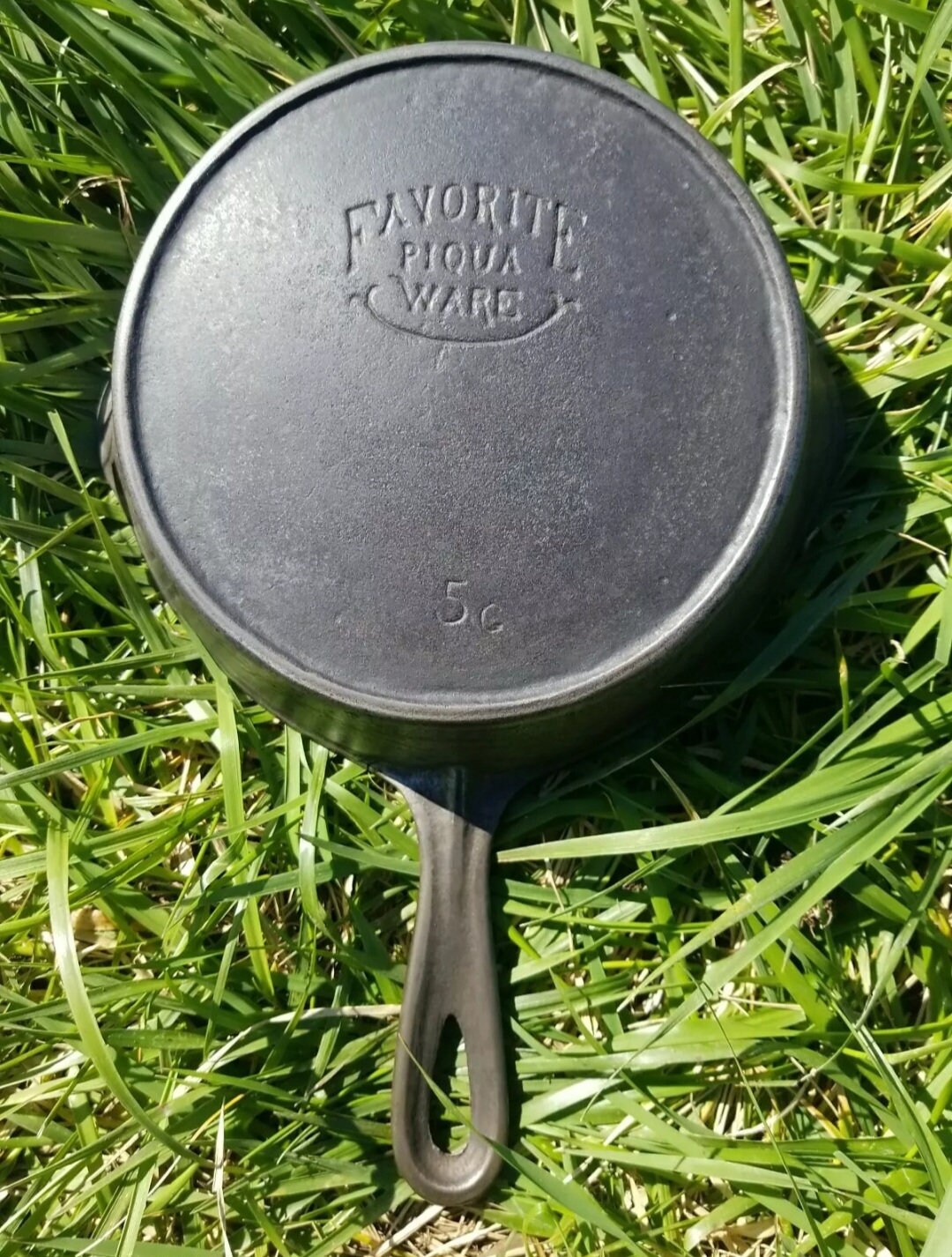 Super Smooth Antique #5 Favorite Skillet! Old American Piqua Ohio Cast ...