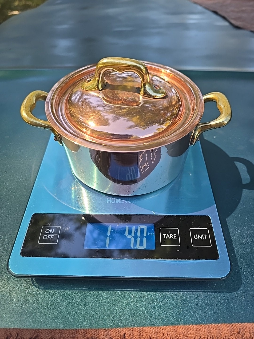 Énorme Pot De Stock En Cuivre Ancien Fabriqué à La Main Avec Couvercle Duparquet New York
