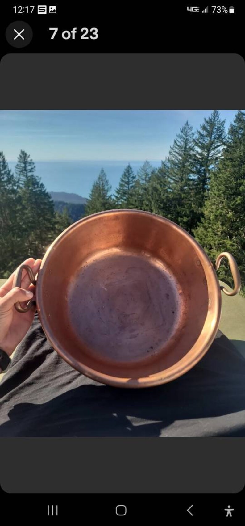 Remarkable Old French Copper Jelly Pan Cookwareantique Kitchen Jam Pot 9 Pounds Weight. Big