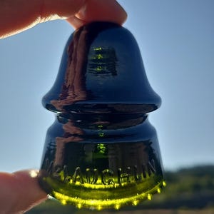 Stellar Old Deep Olive Green McLaughlin Insulator! One Antique USA Insulator!