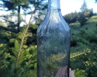 Pre Pro W.R. Riley Whiskey! Old Lavender Kansas City,Missouri Distillers  Liquor Bottle!