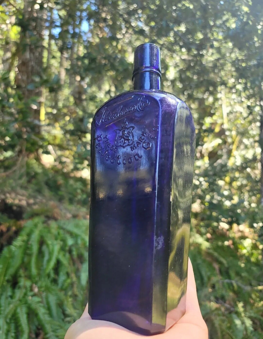 Pre Pro Purple Perfection LION Gin Old Deep Amethyst Pictorial Liquor
