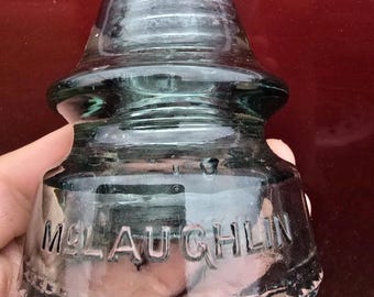 Antique Smoke McLaughlin # 19 Insulator!    ONE nice Old USA Glass Insulator!