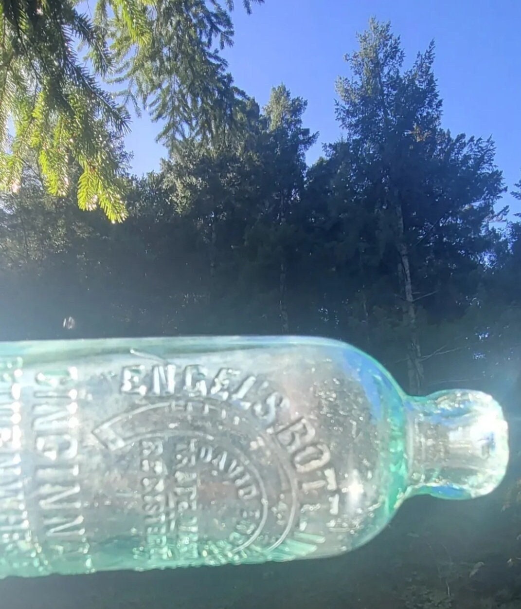 1880s Scarce Pictorial Horseshoe Hutchinson Bottle!  Antique Engel's Cincinnati  Ohio Soda Bottle!