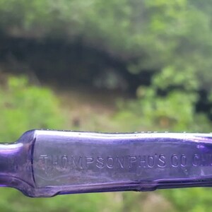 1890s Deep Amethyst Thompson Pho's Wild Cherry Bottle! Beautiful Old Purple Chicago Bottle!