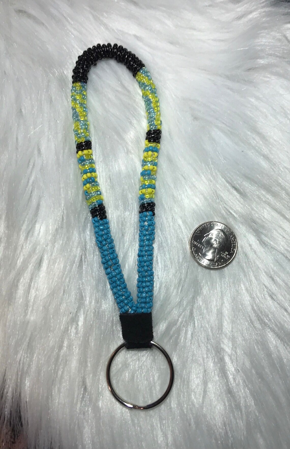 Beaded wrapped wristlet keychain Etsy