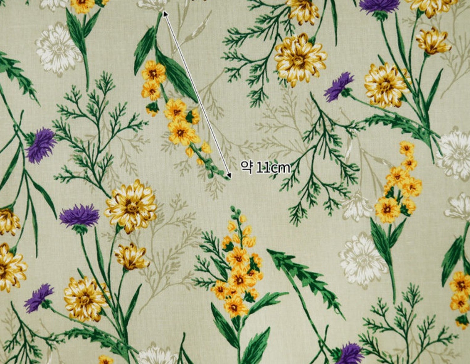 Floral Linen Fabric by the Yard /cotton Linen/ 59 Inch width Etsy