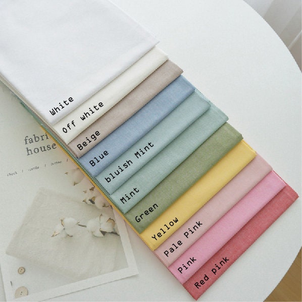 Solid Color Cotton Fabric 100 Cotton Fabric by the Yard for Etsy