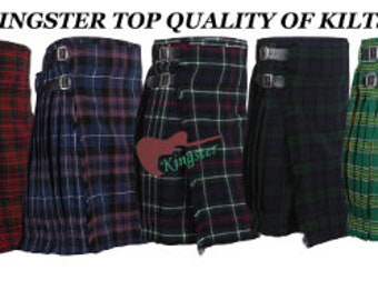 Men's Scottish 5 Yard Kilts 13 OZ Kilt Casual Kilt Top Quality Kilts size 30-50