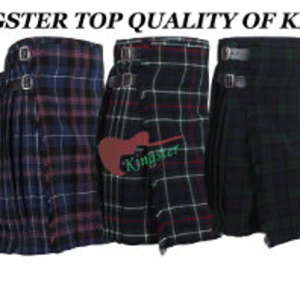 Kilts écossais de 5 yards pour hommes 13 OZ Kilt Casual Kilt Kilts de qualité supérieure taille 30-50