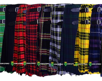 Men's Scottish  5 Yard Kilt Made of Acrylic Wool 13oz Tartan Kilts Various Tartan Kilts by KS