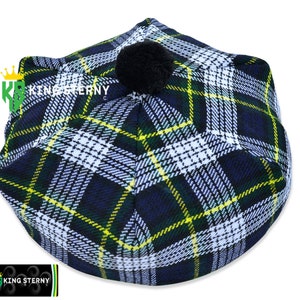 Great Men&#39;s and Women&#39;s Scottish Tam O&#39; Shanter Hat Dress Gordon Tartan Tummy Hat