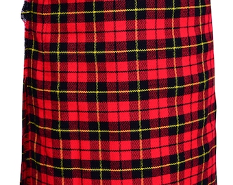 Men's Scottish 5 Yard Kilt Made of Acrylic Wool 13oz  Wallace Tartan Kilts size from 30 to 48 by KS