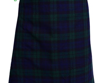 Men&#39;s and Women&#39;s  Scottish 5 Yard Kilt Made of Acrylic Wool 13oz Black Watch Tartan Kilts size from 30 to 48 by KS