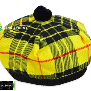 Great Men&#39;s and Women&#39;s  Scottish Tam O&#39; Shanter Hat MacLeod of Lewis Tartan Tummy Hat