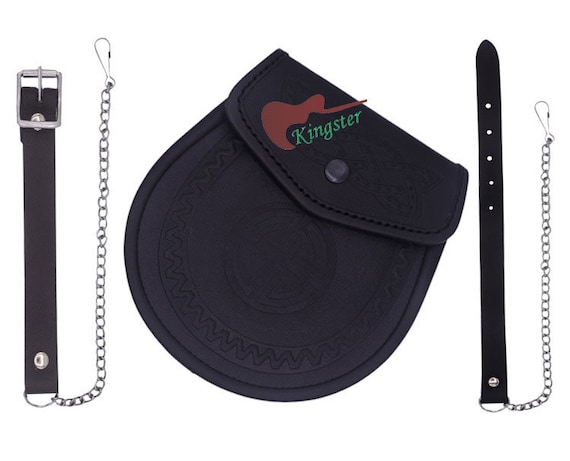 Celtic Cross Leather Sporran Kilt Pouch Celtic Pouch