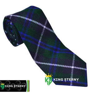 Men&#39;s and Women&#39;s  Scottish Blue Douglas Tartan Neck Tie / Acrylic Wool Tartan Tie By KS