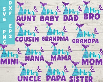 Download Clip Art Jpg Mer Daddy Svg Mer Mama Svg Digital Download New Baby Mermaid Svg Dxf Mer Baby Svg Png Eps Matching Family Svg Bundle Art Collectibles