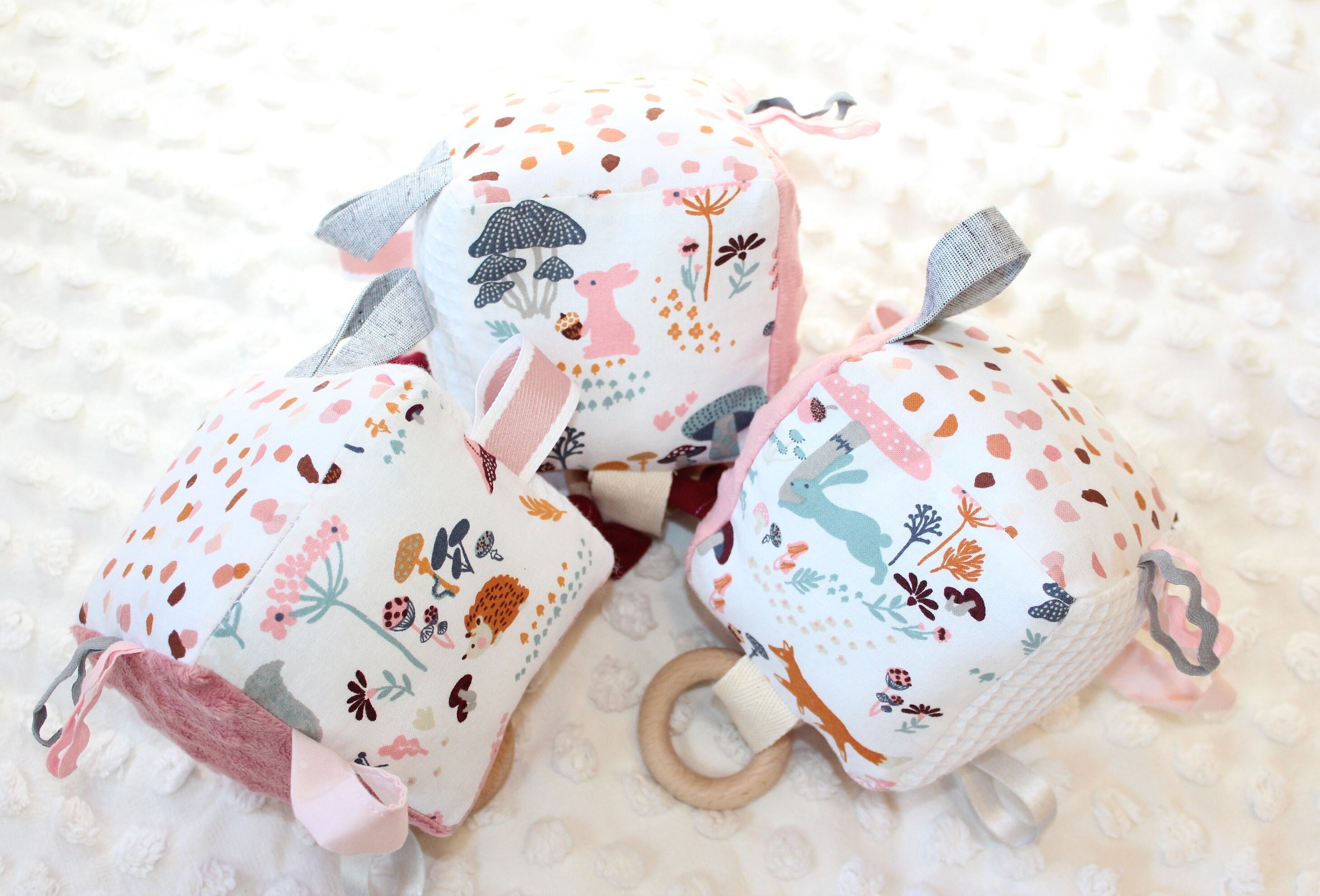 Baby Sensory Block Activity Cube Baby Rattle Crinkle Toy - Etsy