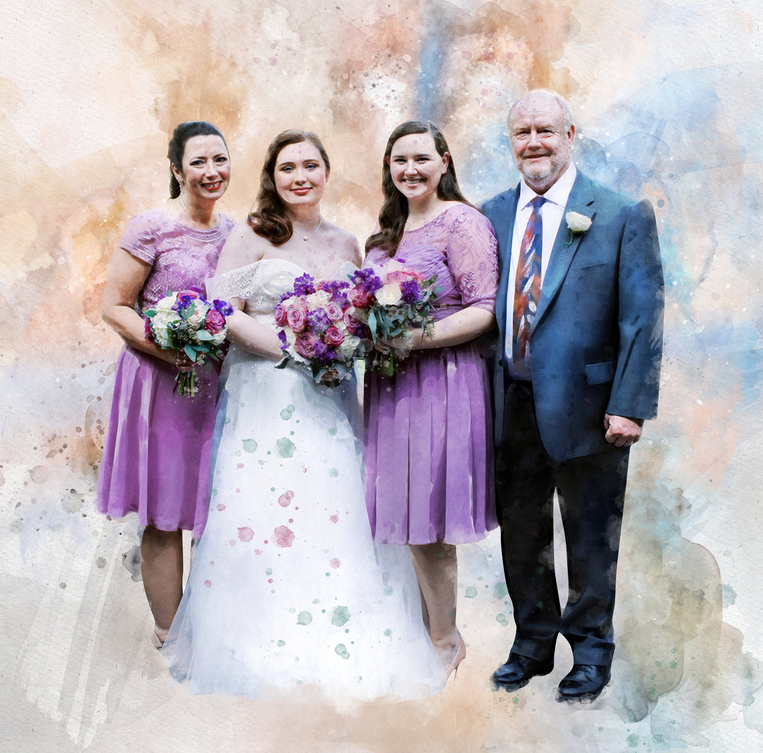 PAINTING FROM PHOTO Custom Wedding Painting unique Wall | Etsy