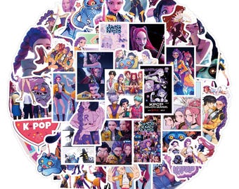 50PCS KPop Demon Hunters Stickers - Korean Idol Movie, 3D Anime, Huntrx