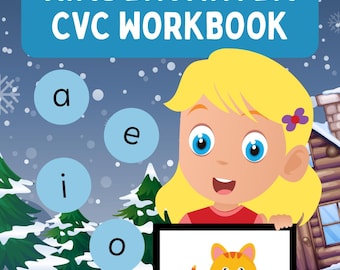 CVC Words Worksheets Activités Phonics | Maternelle Première année | École à la maison imprimable | Apprentissage Montessori | Programme de lecture