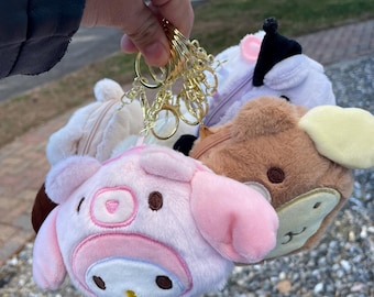 Anime Plush Coin Purse, Keychain Bag