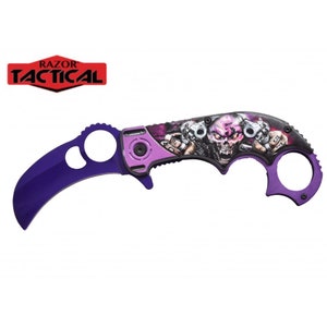 Custom Fantasy KARAMBIT Knife W/ Stainless Blade and Artwork Handle