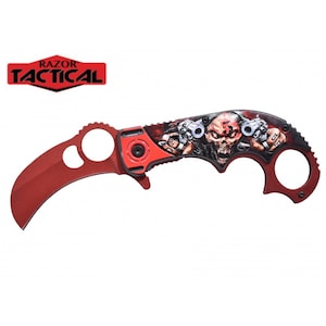 Custom Fantasy KARAMBIT  Knife W/ Stainless Blade and Artwork Handle
