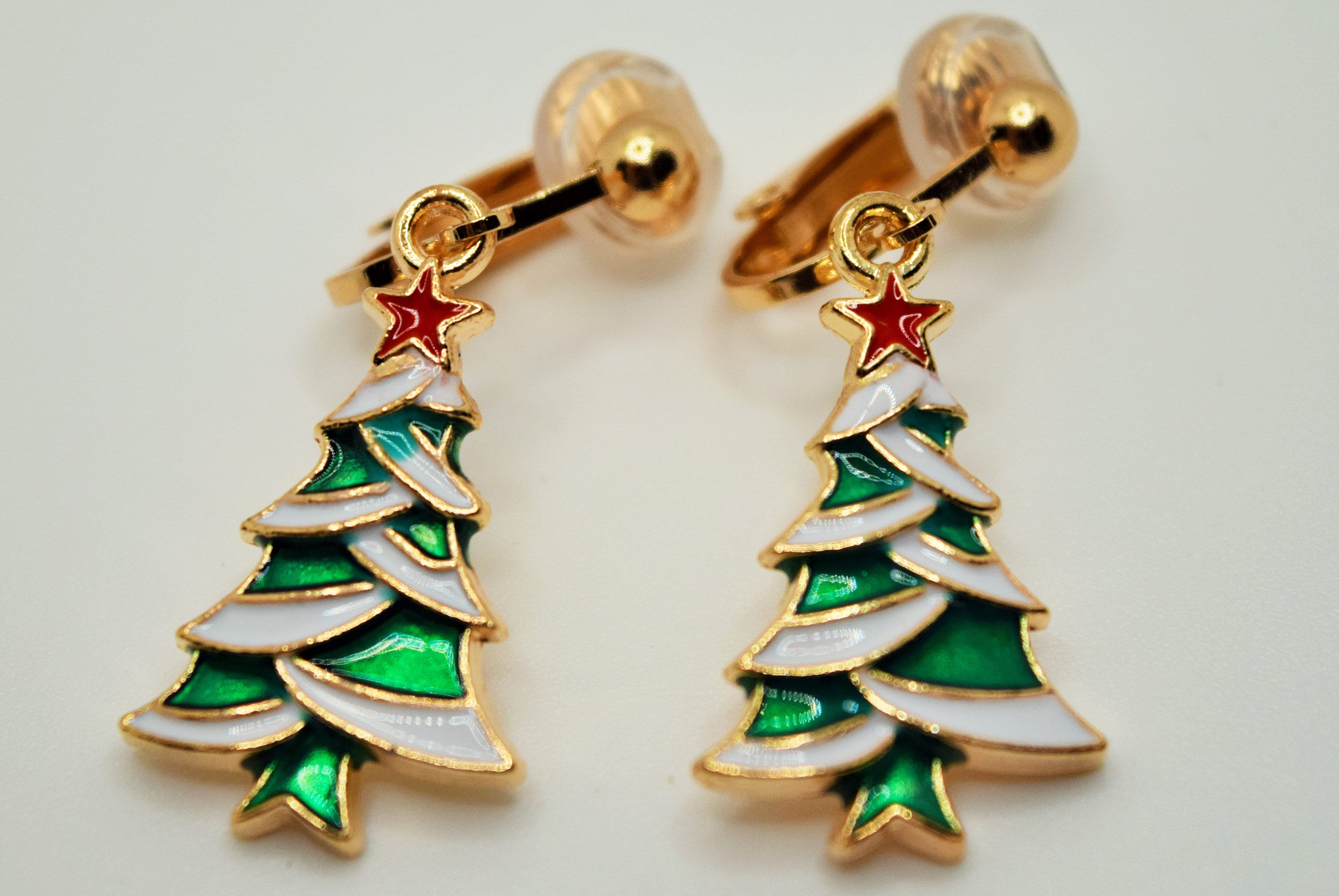 9 Paires Boucles D’Oreilles Clip Noël – Sapin, Père Noël, Renne, Bonhomme De Neige – Idéal Filles & Femmes Oreilles Non Percées Cadeau Fêtes