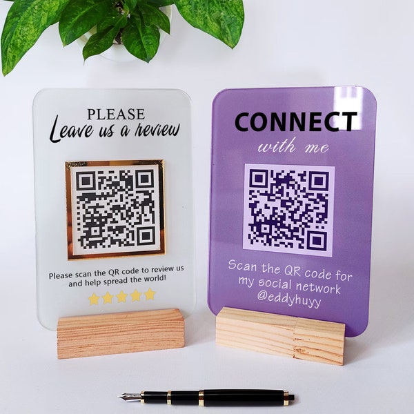 Qr Code Display Etsy