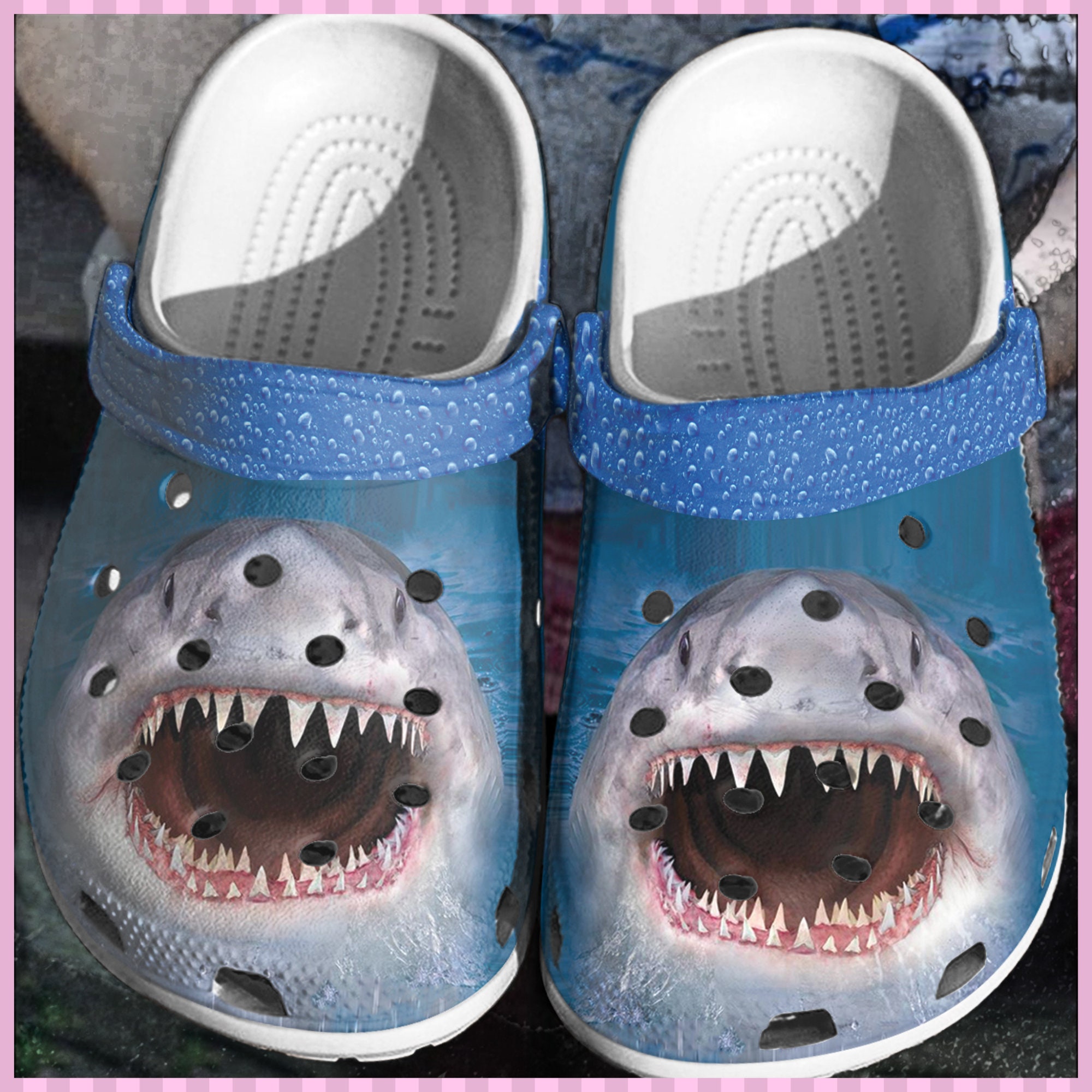 Shark Mouth Crocs Clog Comfortable For Mens And Womens | Etsy