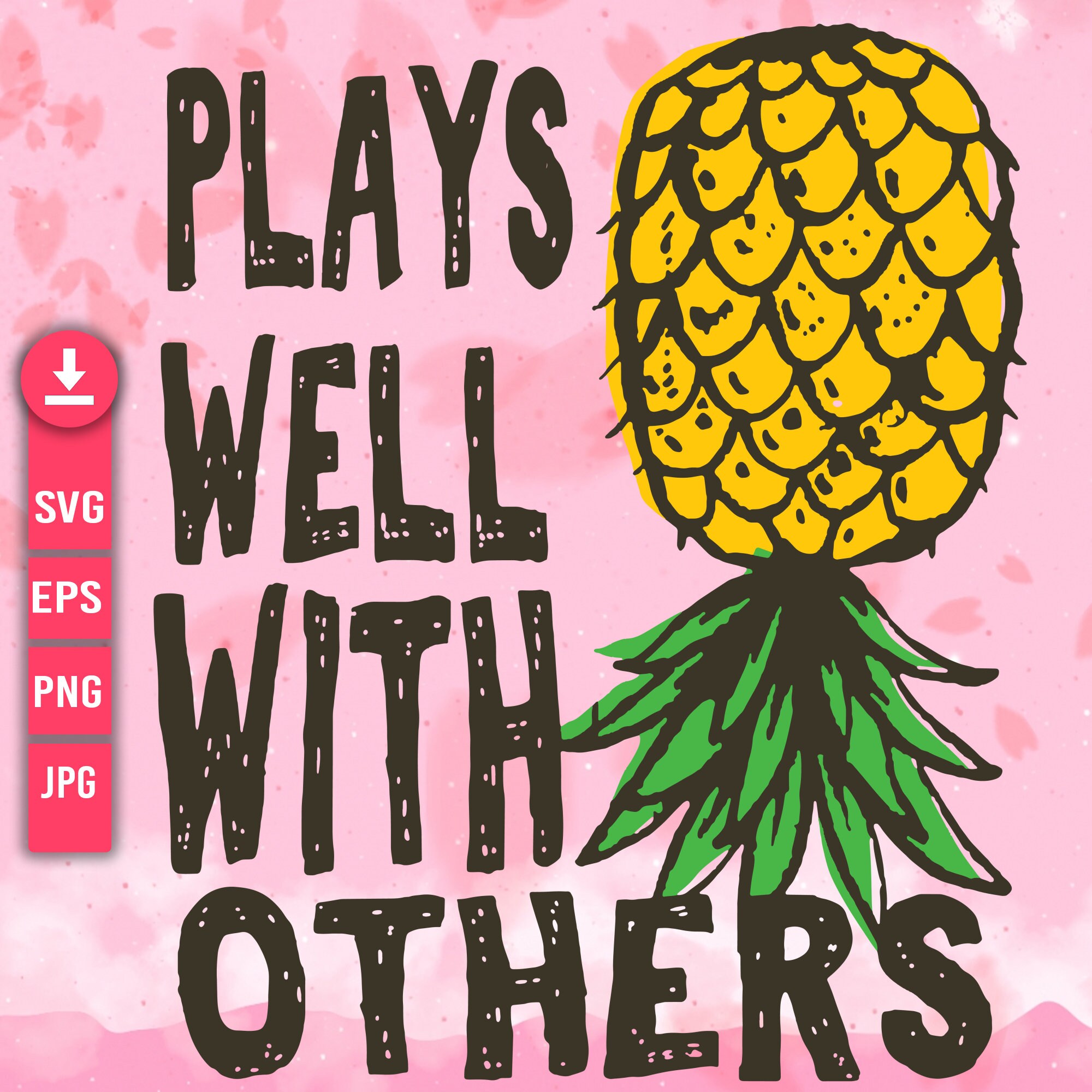 Upside Down Pineapple SVG Etsy